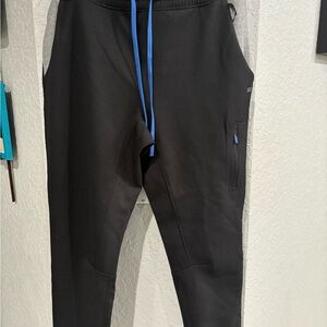 Kenneth Cole Black Jogger Pants with Blue Accents